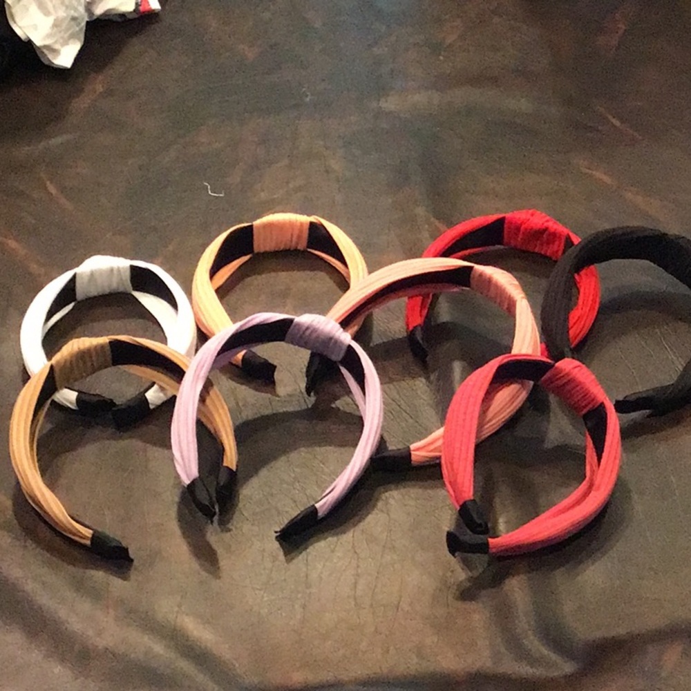 Assorted Women’s Knotted Fabric Headbands - Multi Color Pack bundle of 8 ALL NEW